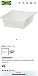 Kosz ikea biały komplement pax 50x58
