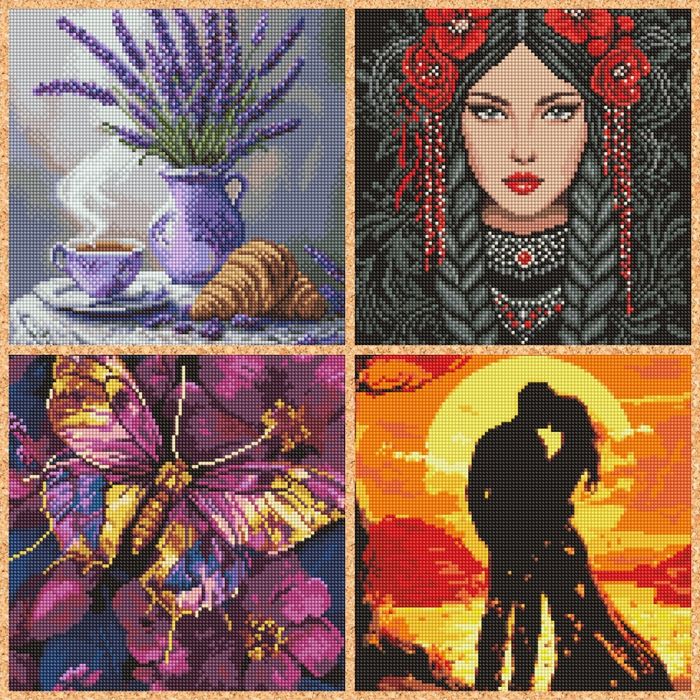 Алмазна мозаїка на підрамнику 30х40см, Алмазная выкладка на подрамн