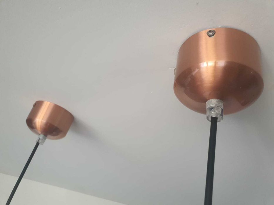 Zestaw 2szt lamp- lampa wisząca miedziana kula copper ball 30cm loft