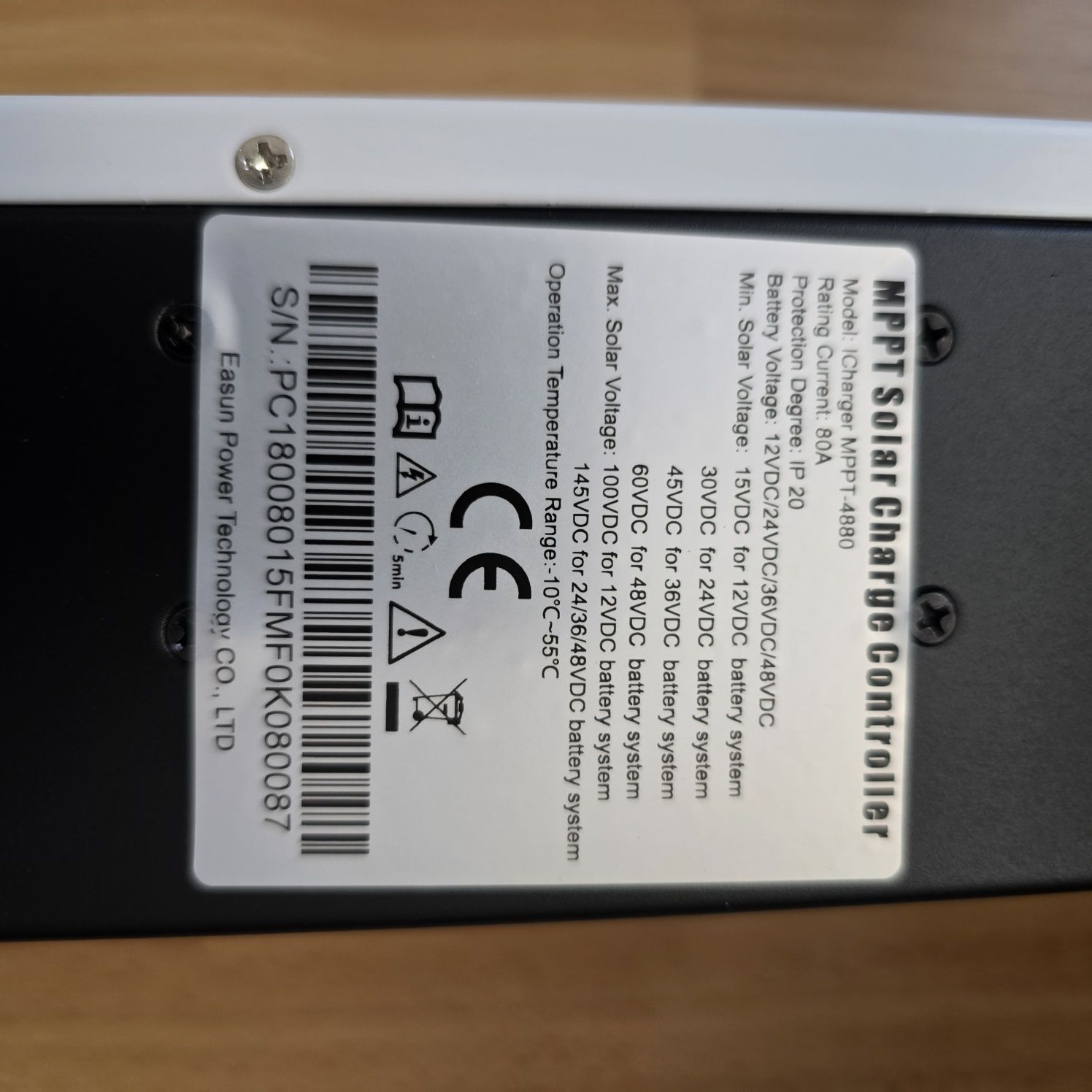Regulator solarny MPPT Easun Icharger 80A dla U  PV 130V