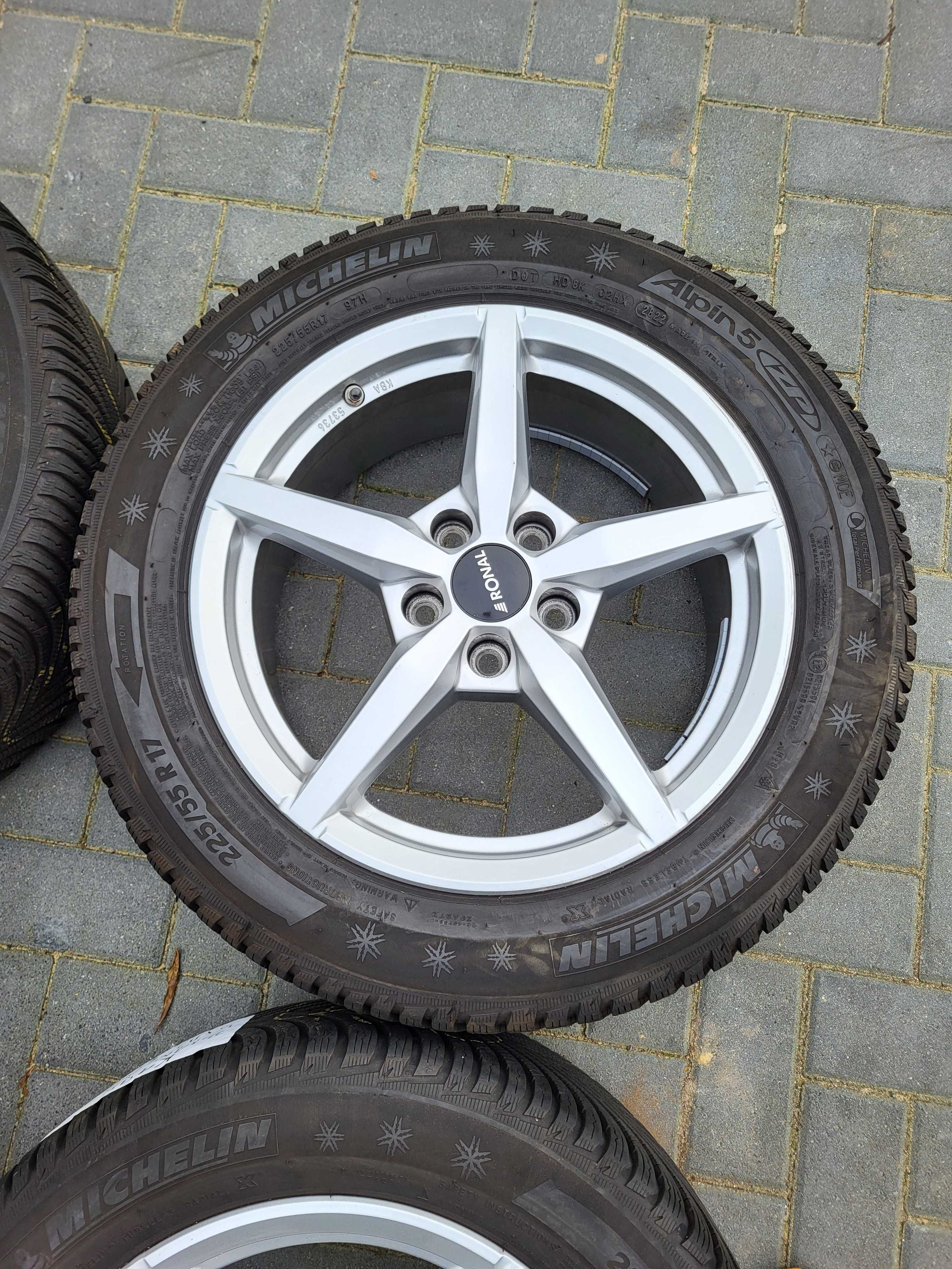 [K195] Koła zimowe BMW 17 Cali 5x112 Michelin 225/55/17 8mm 22r ET52
