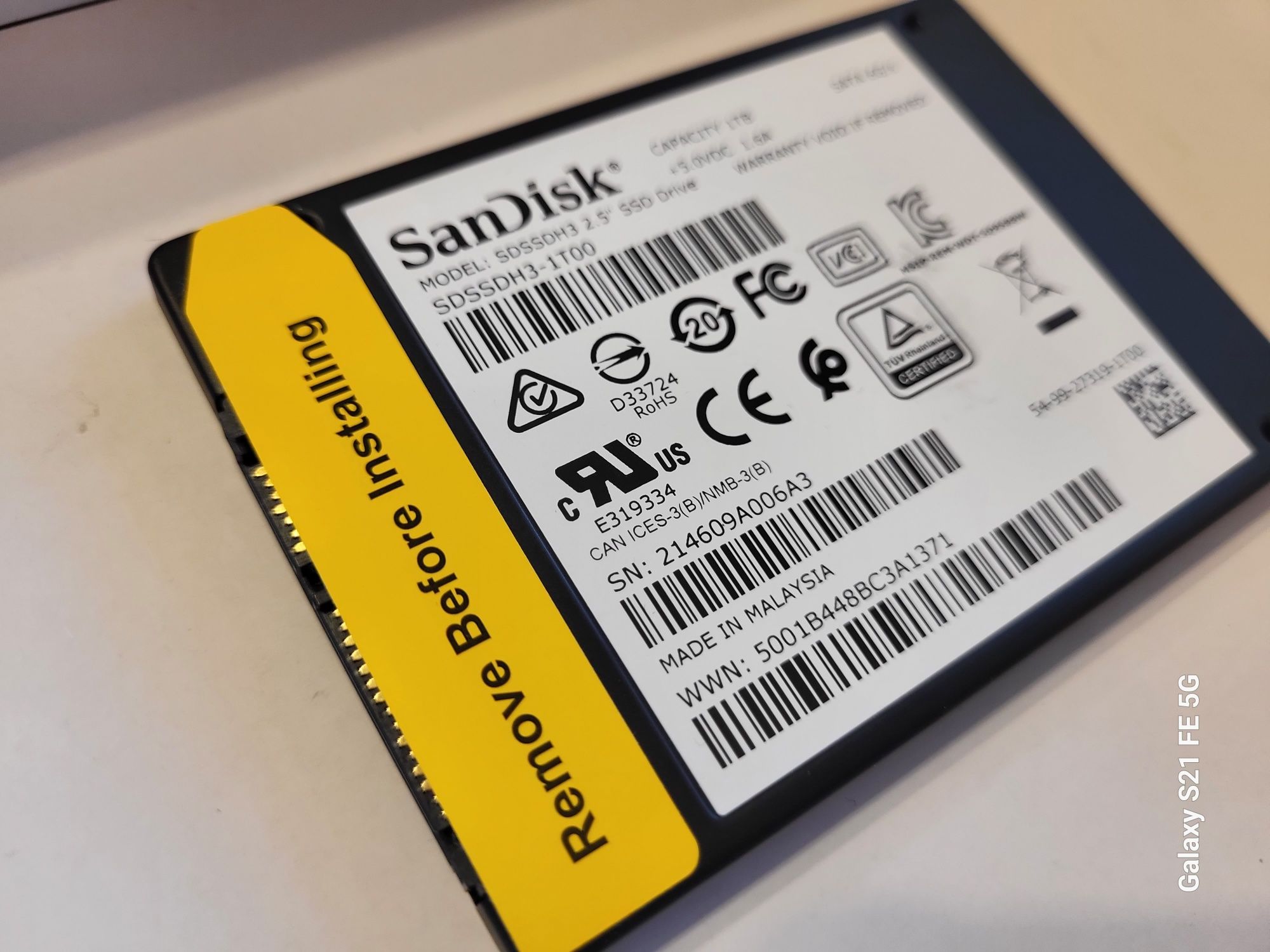 Nowy SanDisk 3D SSD 1tb Sata 6Gb/s Dysk