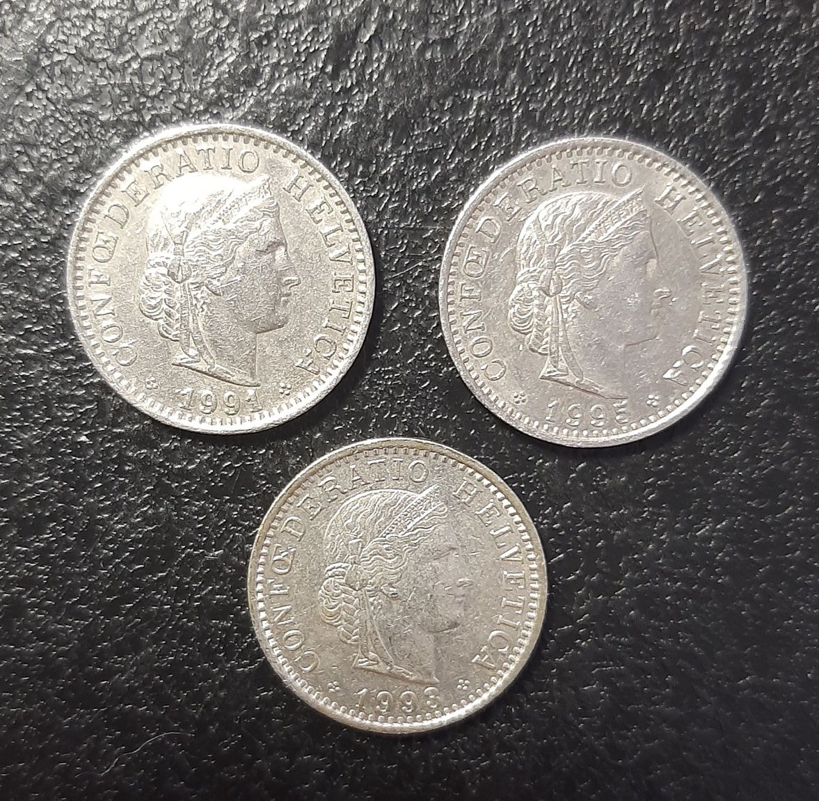 Монета 20 раппен Швейцарія