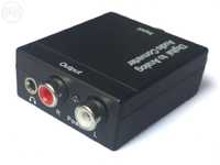 Conversor audio optico digital spdif toslink para - analógico rca