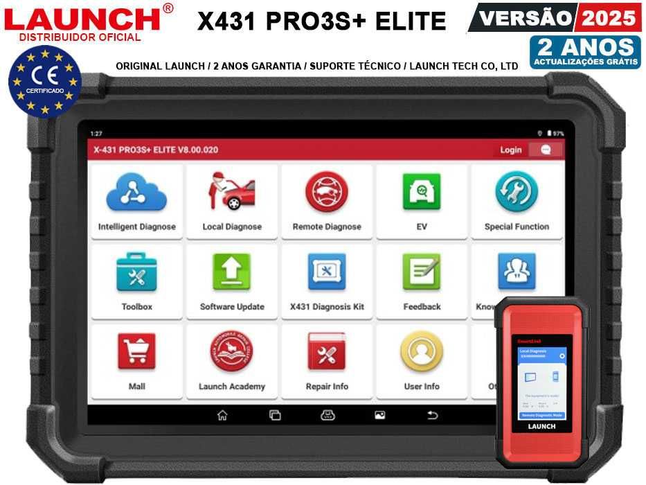 Launch X431 PRO3S+ ELITE Maquina Diagnóstico OBD Profissional (NOVO)