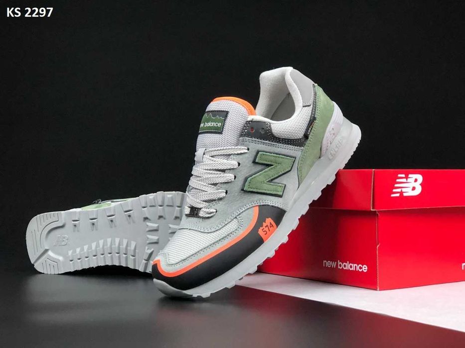 Кросівки New Balance 574 Gray Green. Арт: KS 2297