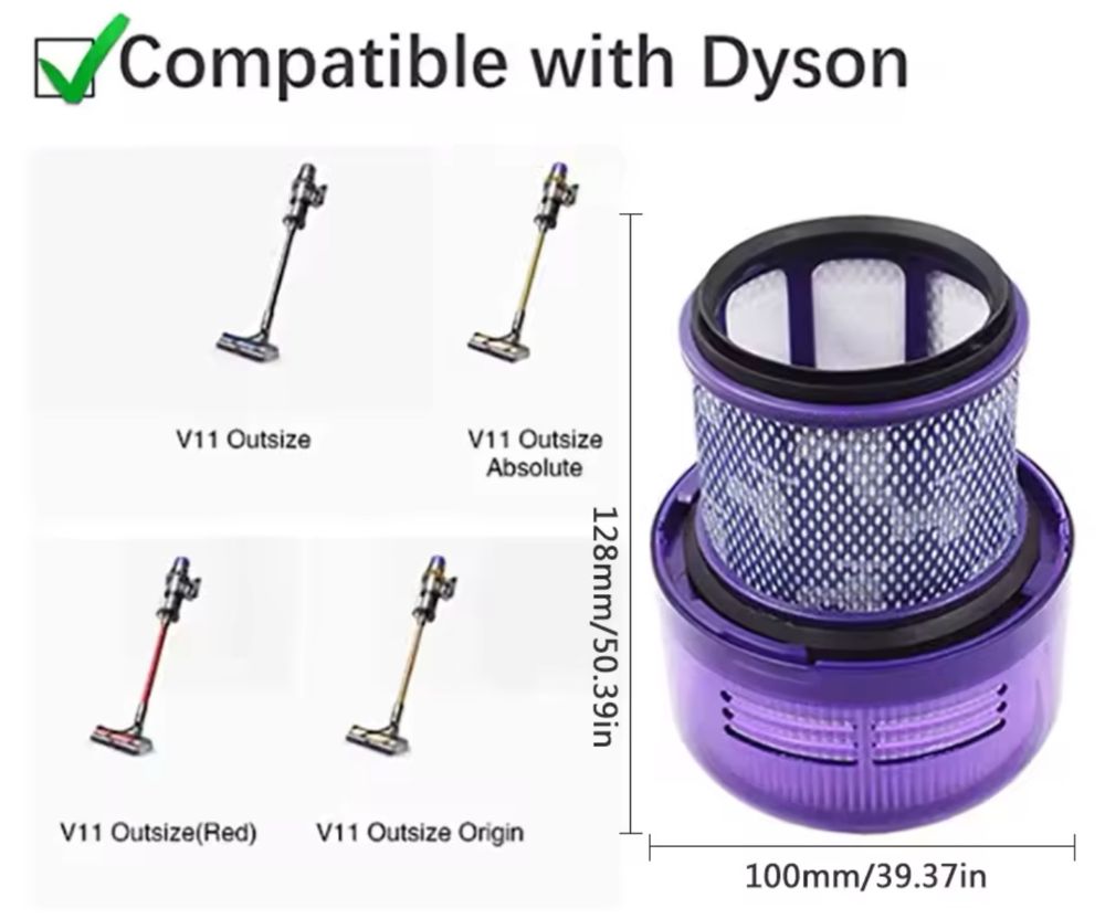 Dyson V11 Outsize, V11 Outsize Absolute+, HEPA фильтр для пилесоса!
