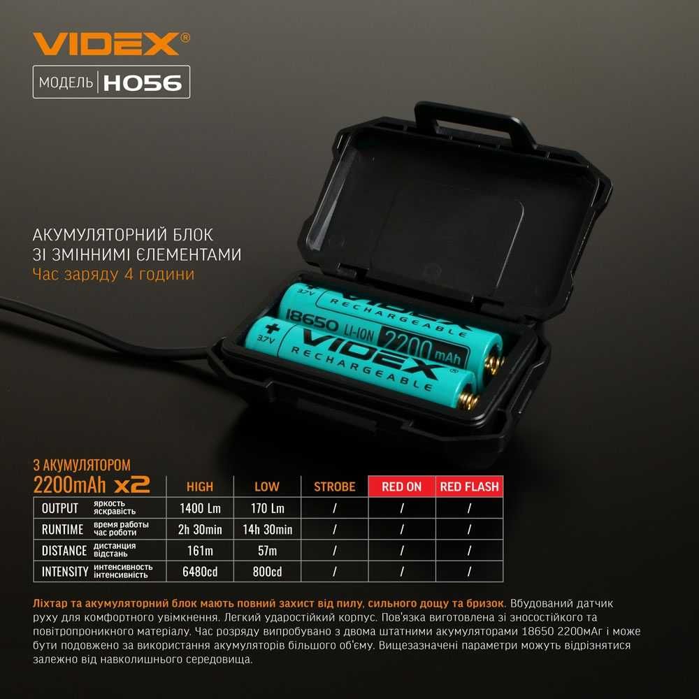 Фонарик videx h056