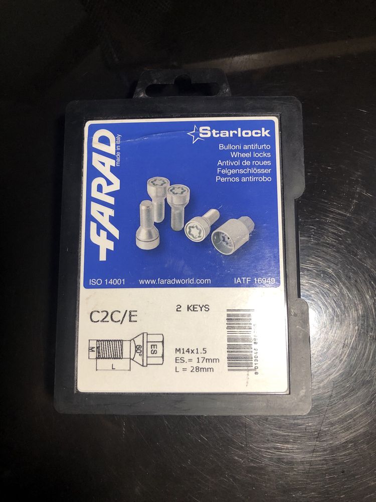 Секретки Farad StarLock M14*1.5 L=28 mm