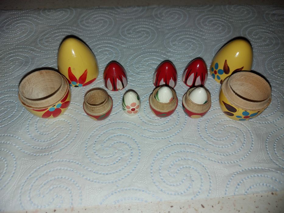 Matrioszka drewniane jajka