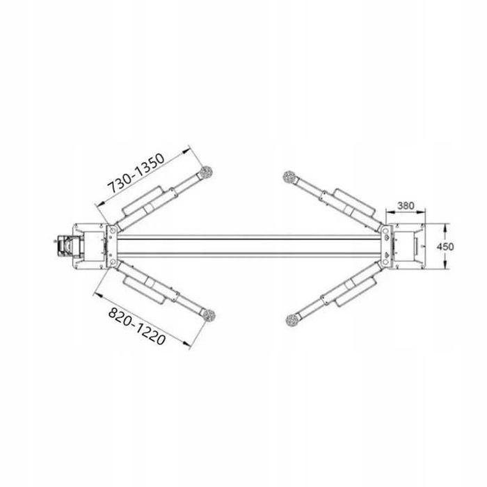 Podnośnik dwukolumnowy automat 4000kg 4T 380V Mell Pro ST4000E