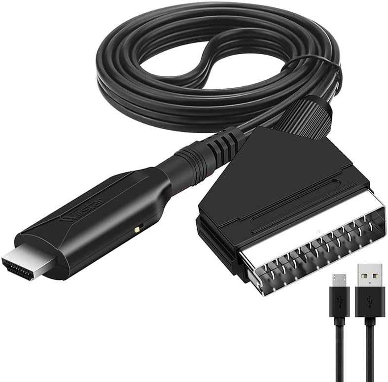 Adapter Scart (EURO) na HDMIz kablem USB, obsługa HDMI 720/1080P