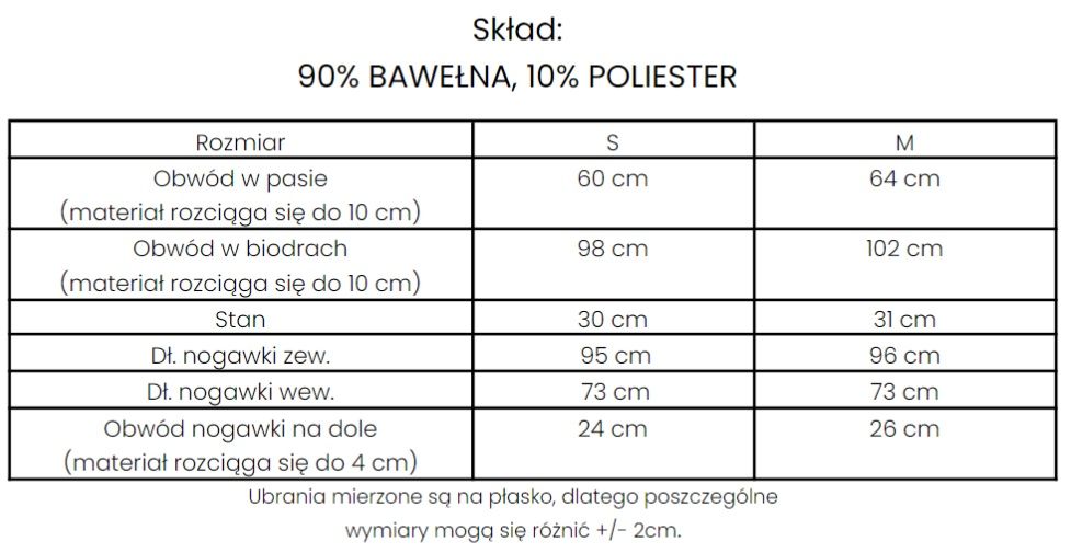 Spodnie Olavoga Japan S M biale czarne szare