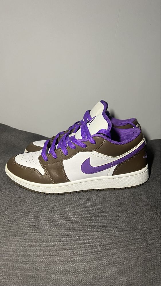 Кроссовки Jordan 1 Low GS Purple Mocha, 39