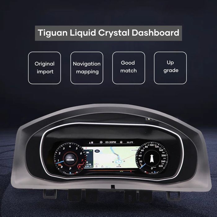10,25-calowy Cyfrowy Wirtualny Kokpit LCD do VW Tiguan 2009 - 2017