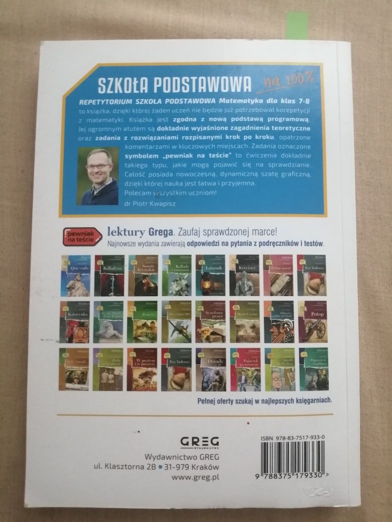 Repetytorium 7-8 klasy Matematyka