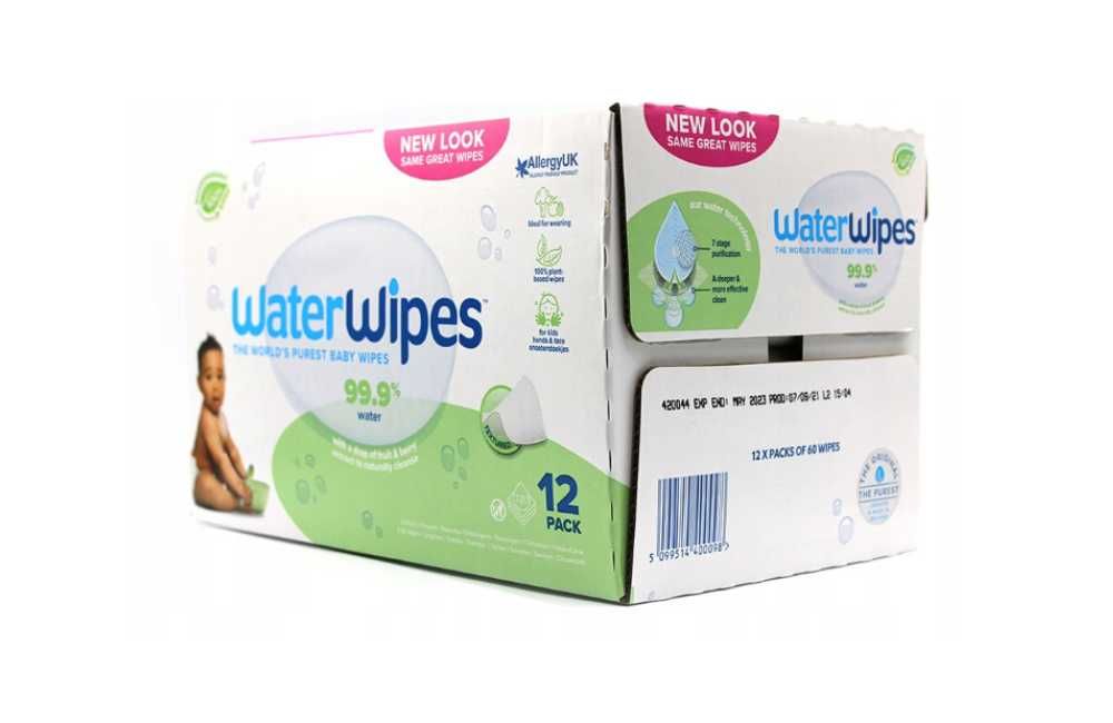 CHUSTECZKI NAWILŻANE Dla Dzieci Niemowląt WaterWipes 720 SZTUK