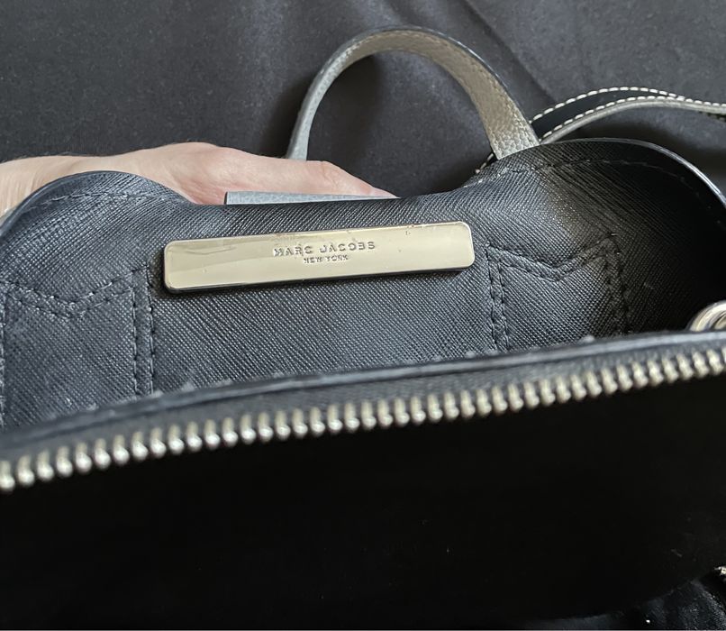 Oryginalna torebka Marc Jacobs The Editor skórzana szara