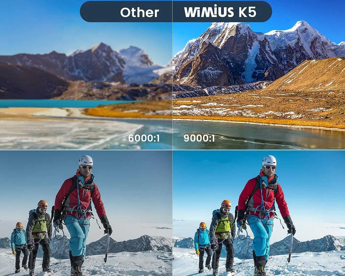 Проектор WiMiUS K5 WiFi Bluetooth Full HD 1080P сумісний зі смартфоном