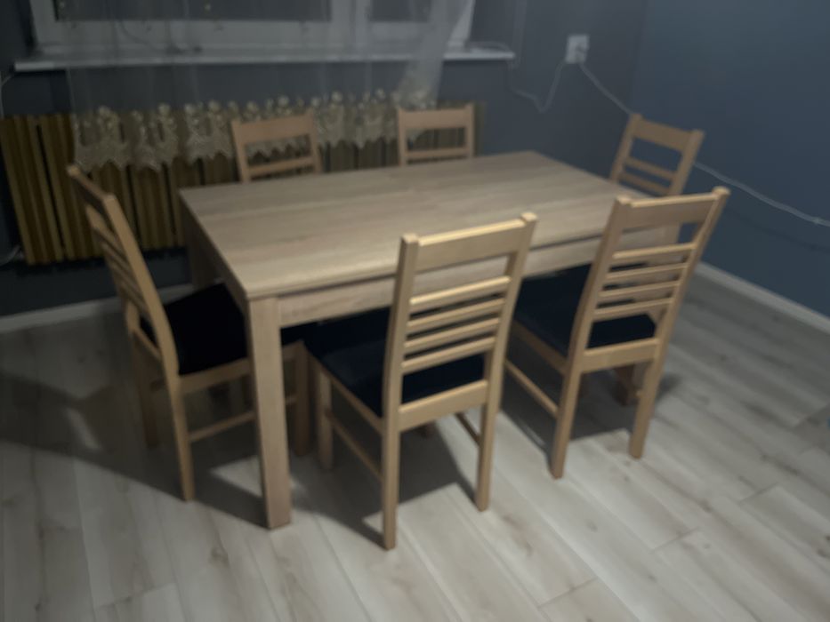 Stół i 6 krzeseł zestaw