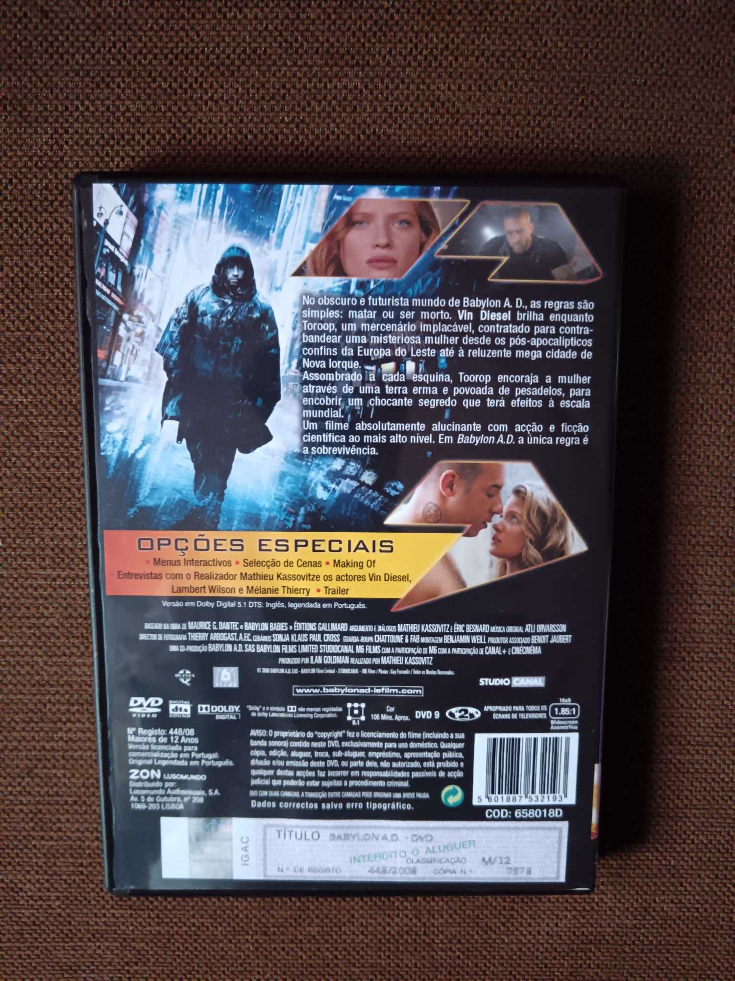 filme dvd original - babylon ad