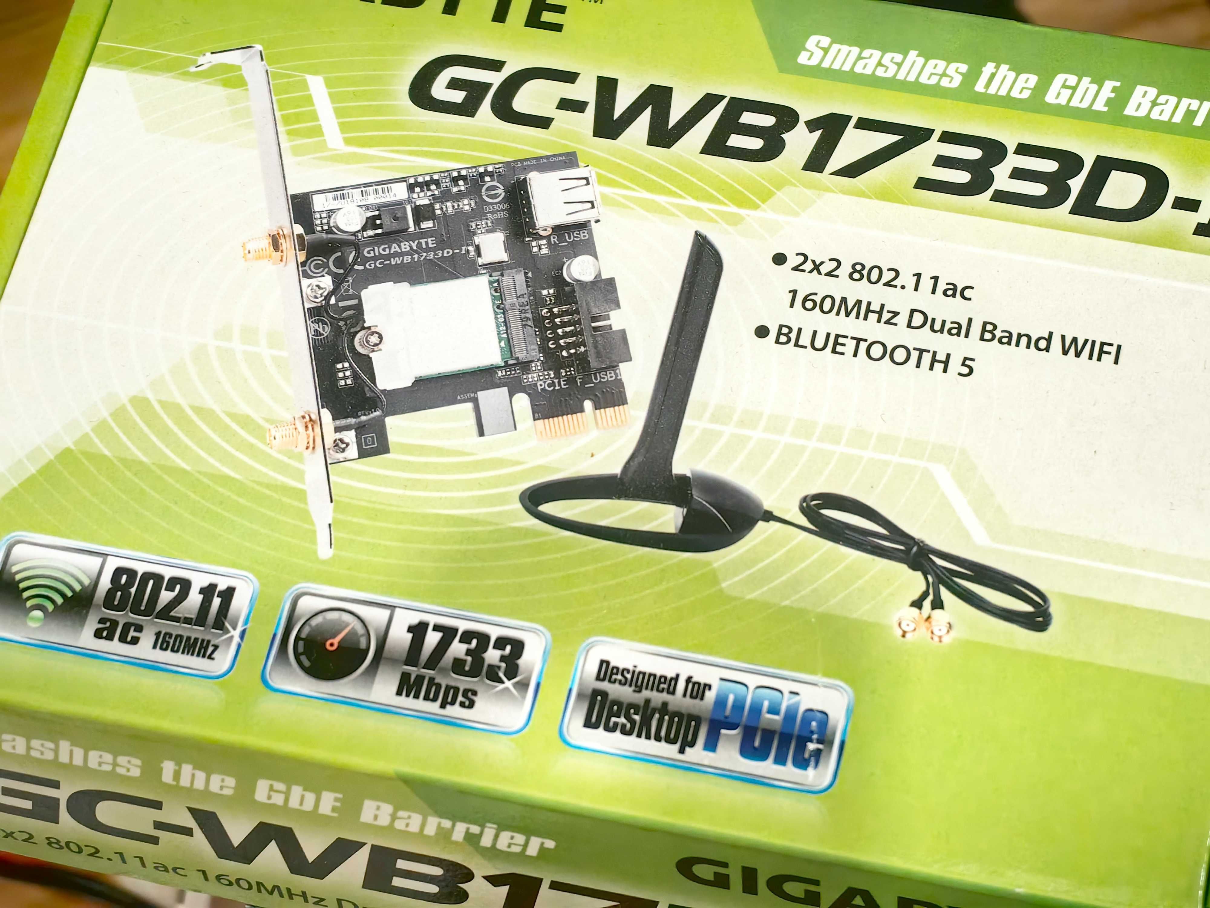 GIGA GC-WB1733D-I WLAN & Bluetooth 5.0 (PCIe x1) Karta sieciowa