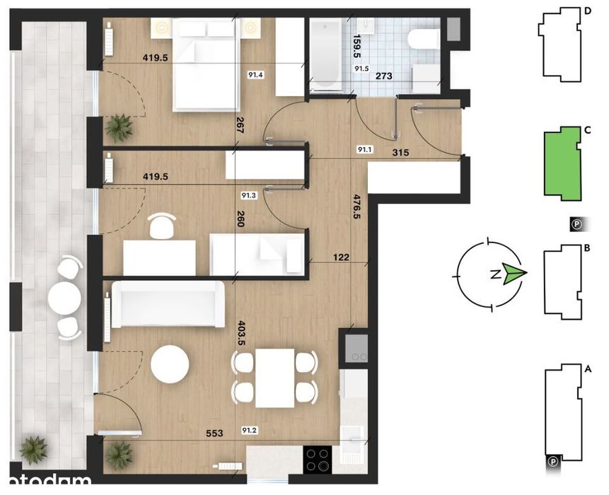 Mieszkanie 3 Pokoje  57m2 | Górka Narodowa | Bezpośrednio | Bez PCC