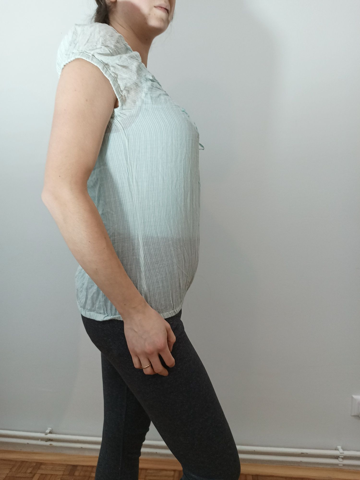 Bluzka ciążowa krótki rękaw haft