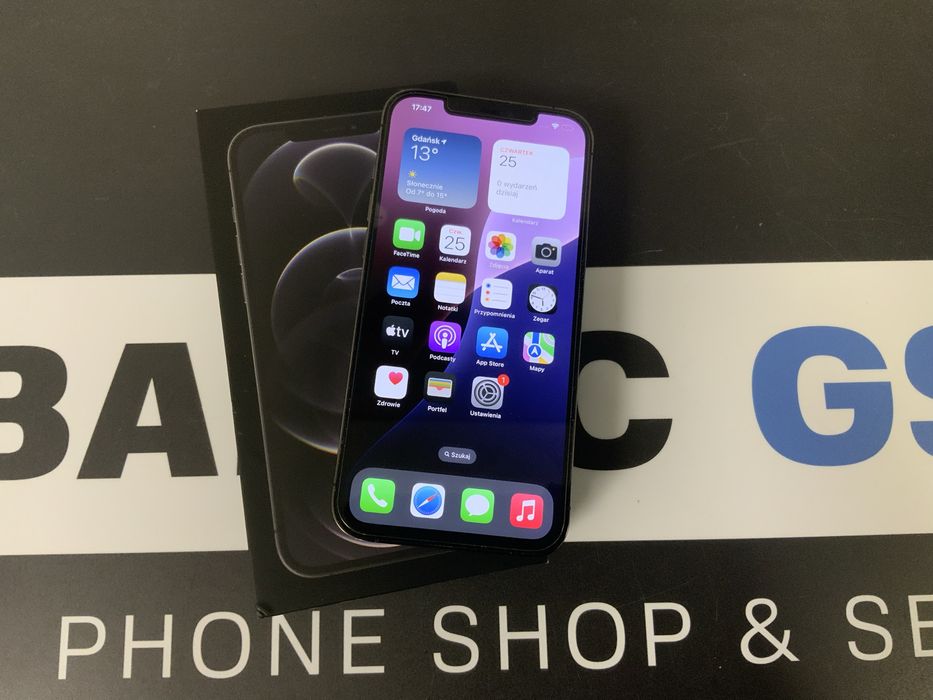 Sklep bardzo ladny Apple Iphone 12 Pro Max 128gb graphite bateria 83%