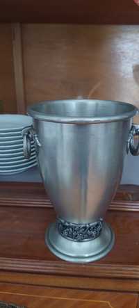 Frappé ou balde de gelo em Estanho Antigo Vintage