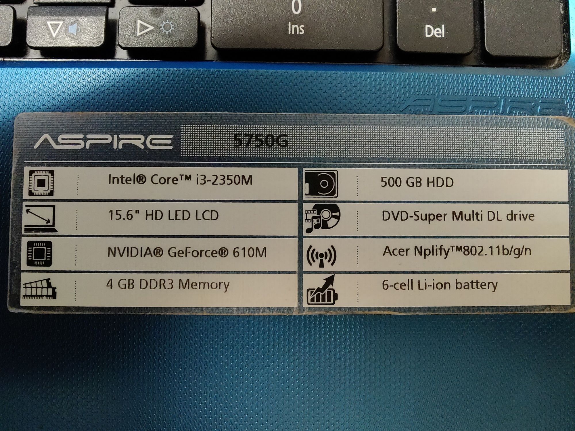 Acer aspire 5750G