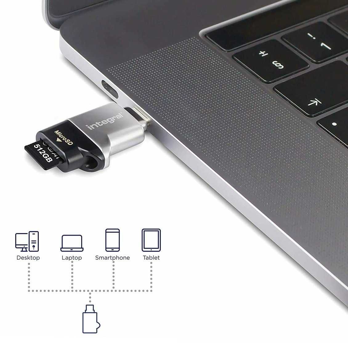 Pen USB-C leitor cartões microSD