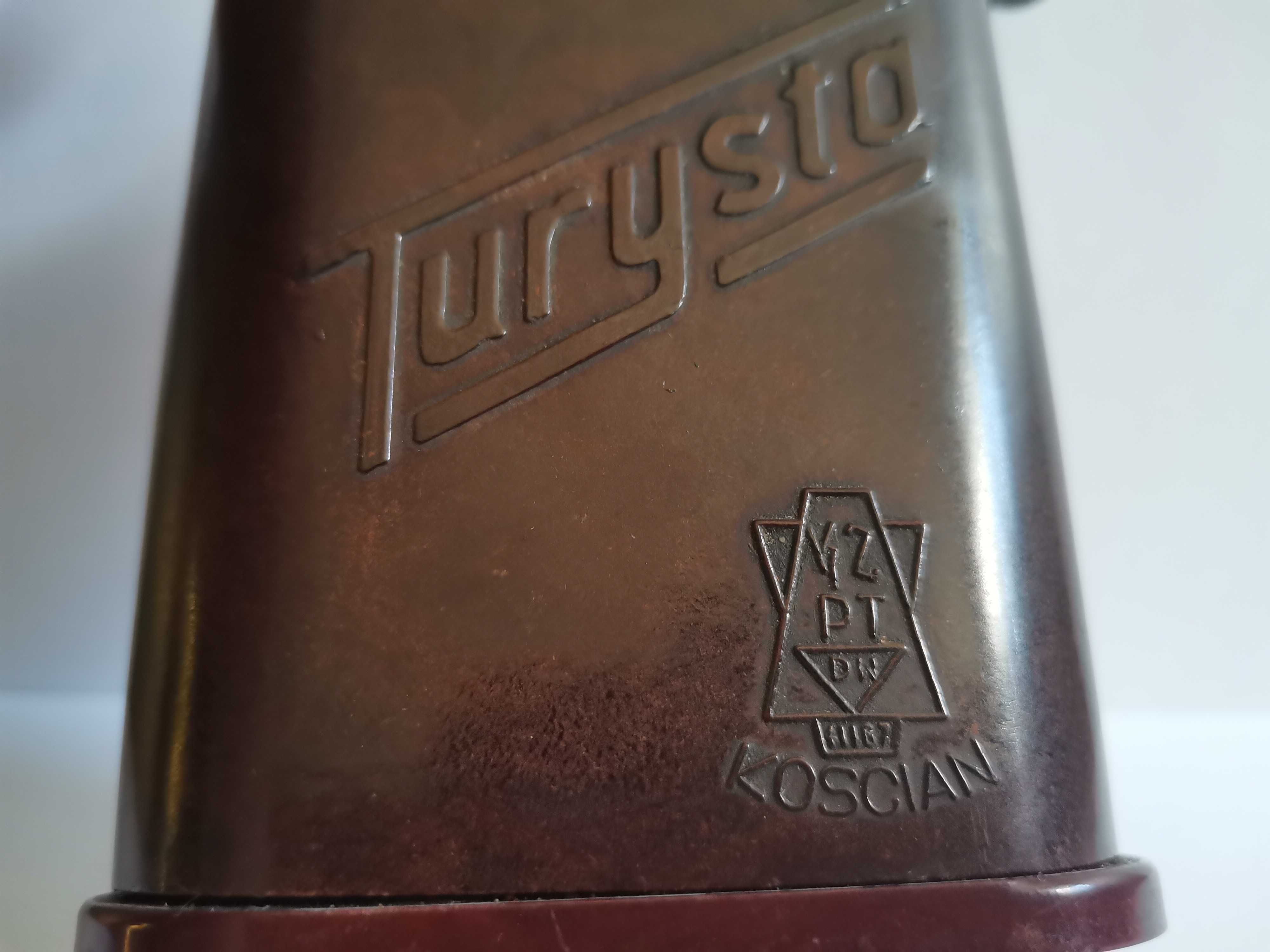 Stary sprawny unikatowy młynek bakelitowy, Turysta Kościan, bakelit