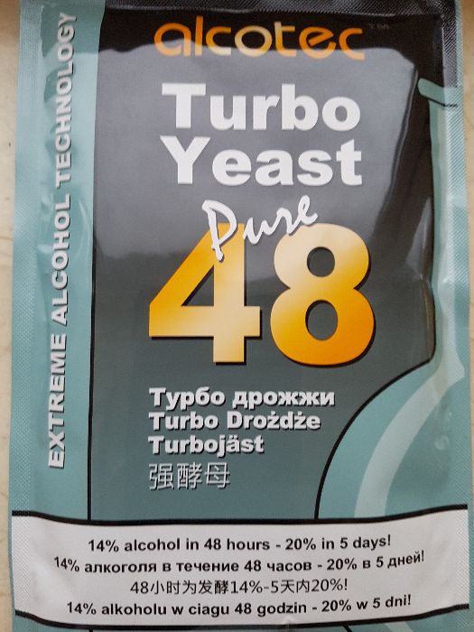 Дріжджі спиртові, дрожжи Alcotec 48 Turbo , 21%. 130г.