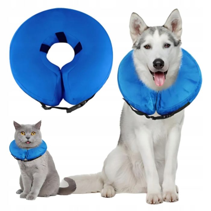 Nadmuchiwany Kołnierz Ochronny Dla Psa M Lekki Miękki Regulowany