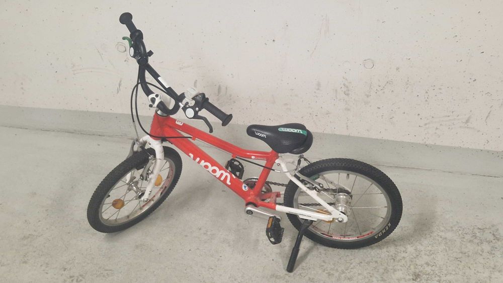 Woom 3 – lekki rower dziecięcy 16”, czerwony