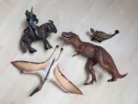 Figurki Schleich Rycerz na koniu, dinozaury