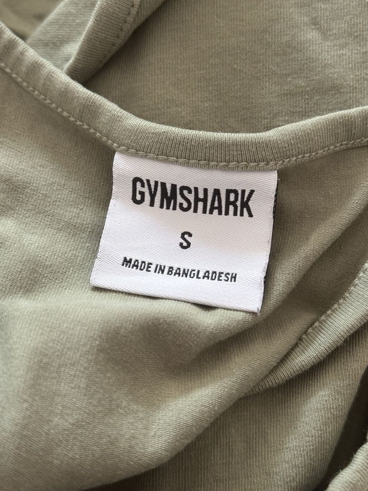 Tank top Gymshark S khaki fitness siłownia na lato modna hit