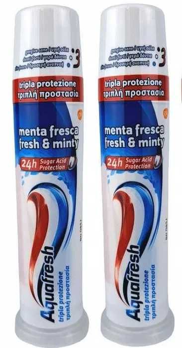 2x Aquafresh Triple Protect 100 ml pasta do zębów z pompką