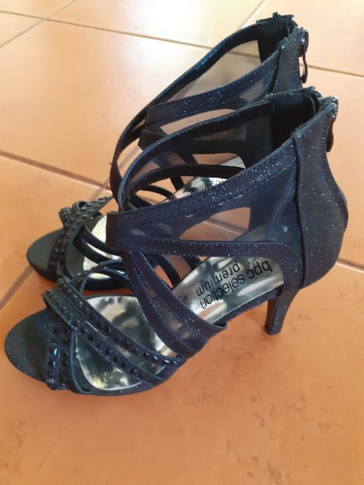 Sandały szpilki czarne 37 nowe
