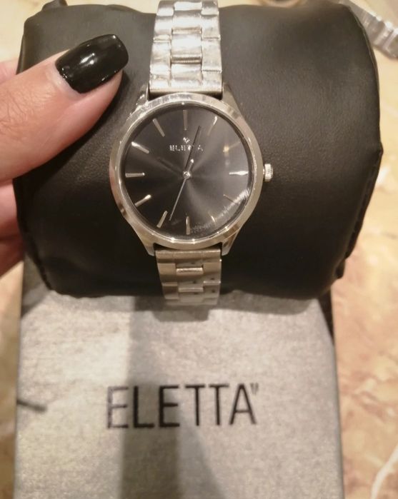 Relógio prateado Eletta