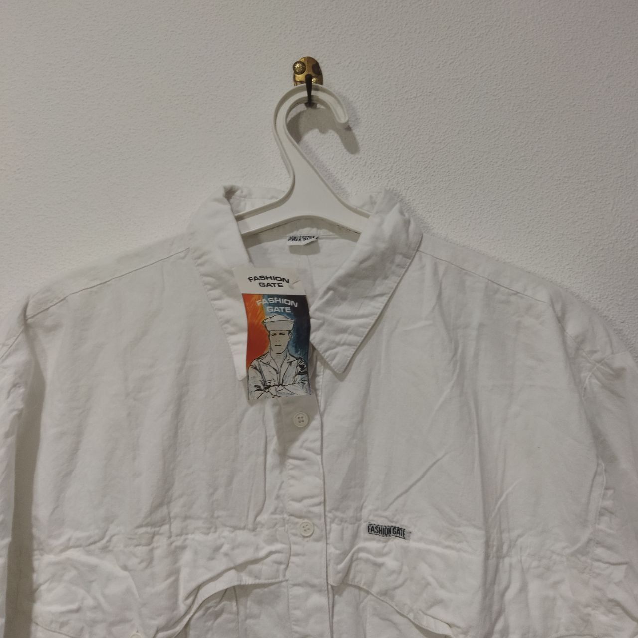 НОВАЯ рубашка белая плотный хлопок Fashion Gate нарядная матроска моря