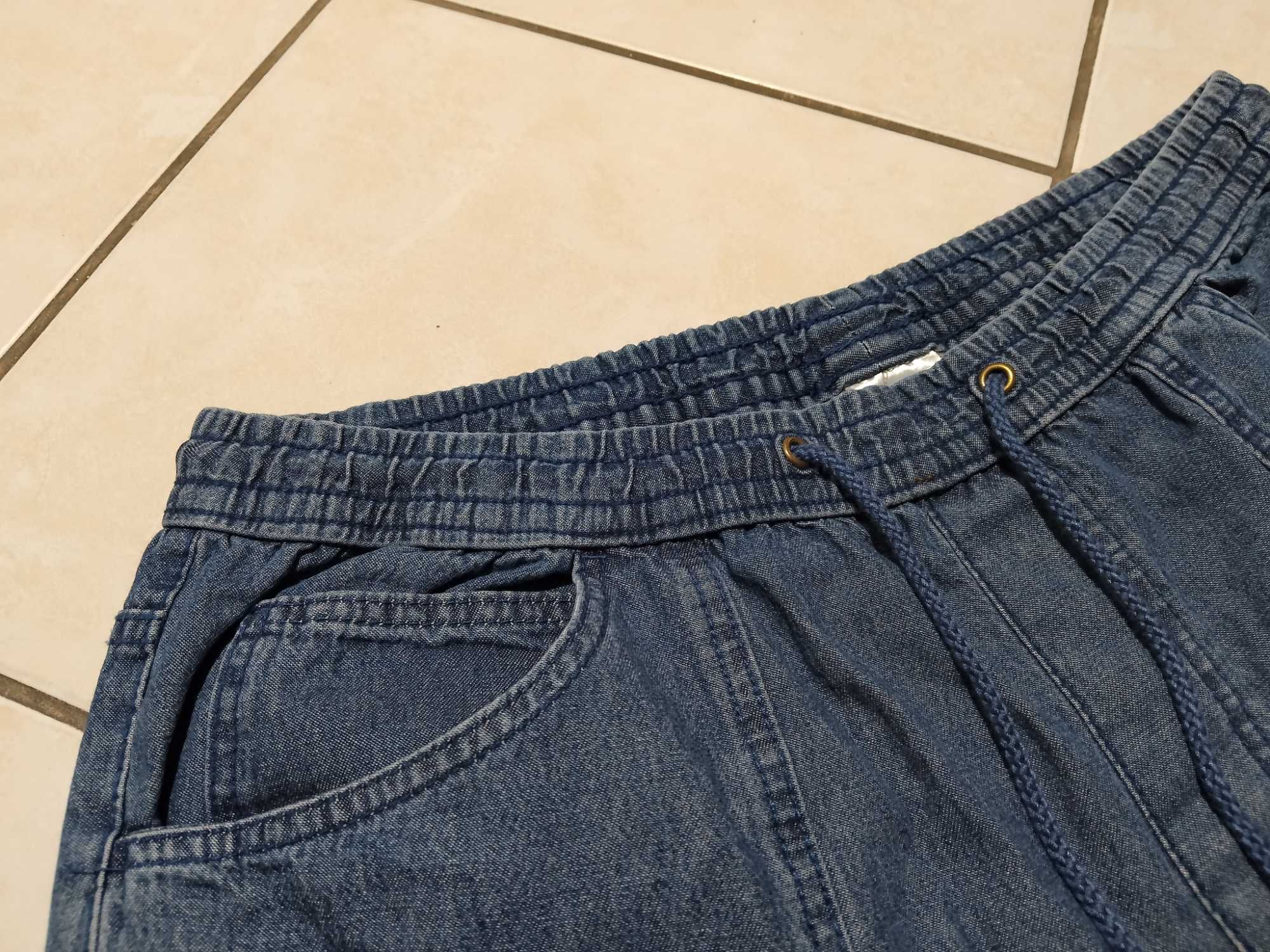 HALOO - NOWE! Spodnie Męskie na gumce Jeans szer. 45-53cm/ dł. 105cm