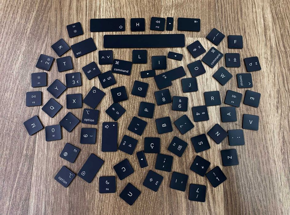 Keycaps /Teclas de substituição MacBook Pro M1, M2, M3, M4 + Air M2,M3