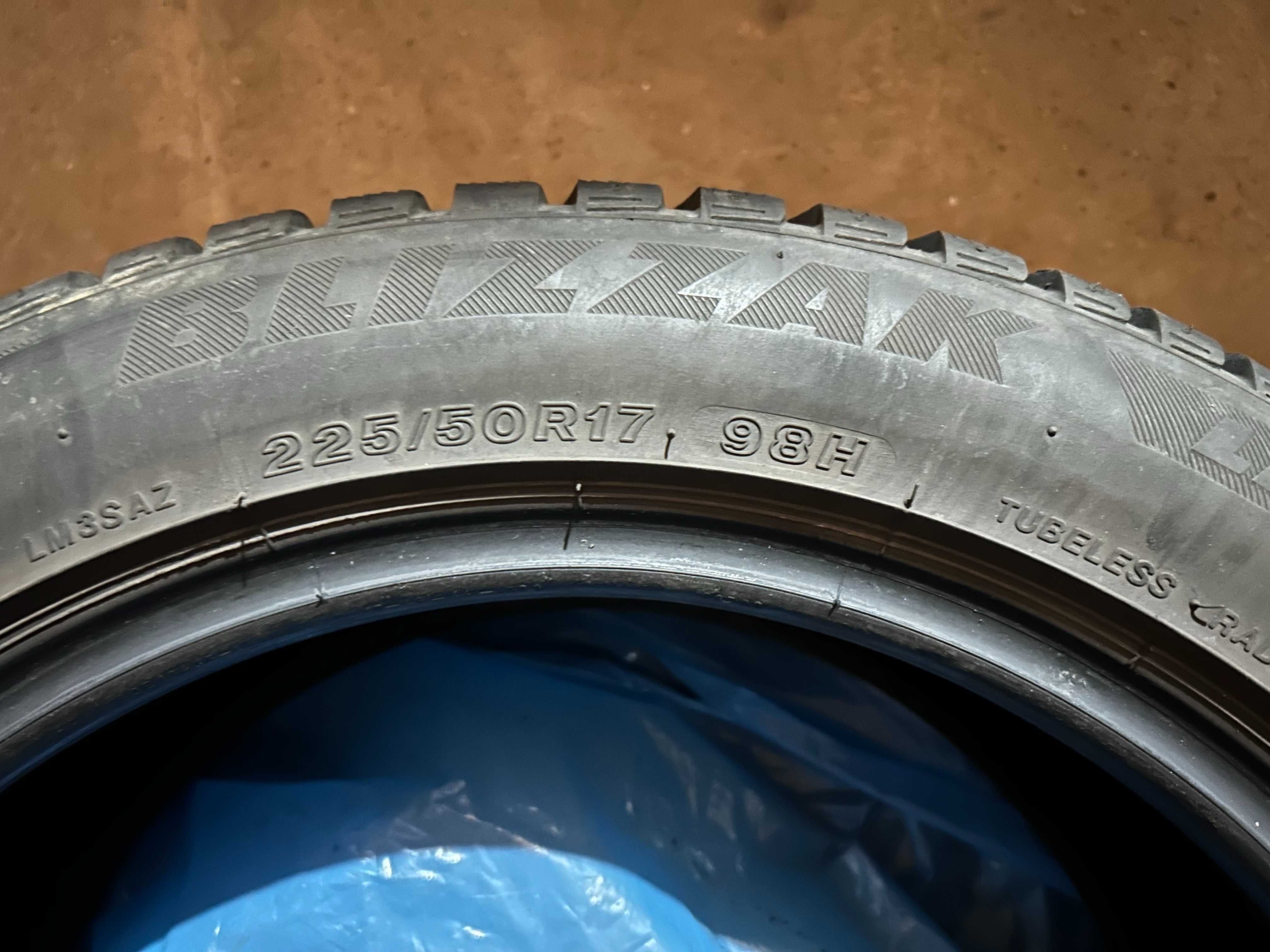 Bridgestone Blizzak 225/50 R17 98H ZIMOWE 4 szt. przód+tył