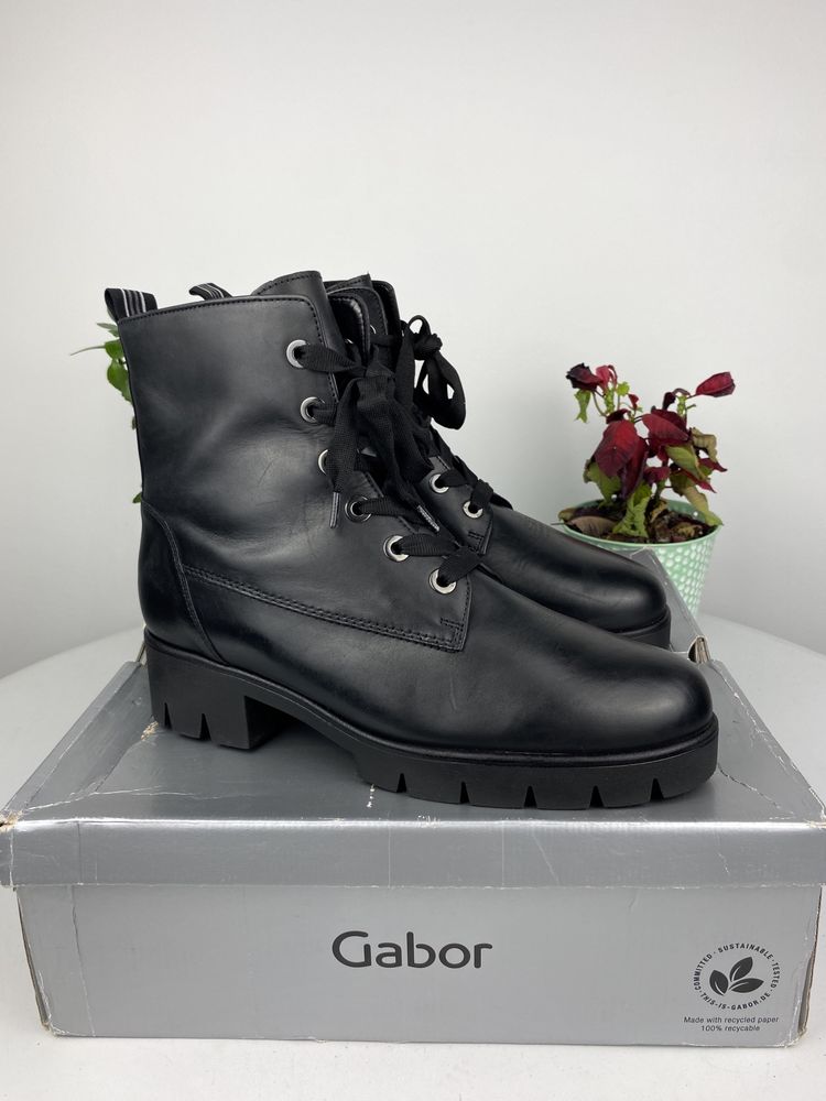 czarne buty botki sznurowane gabor r. 41 n99