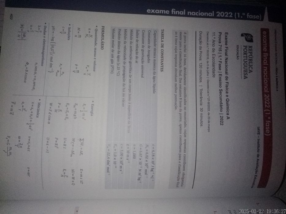 Manual Física e Química A Exame 2023