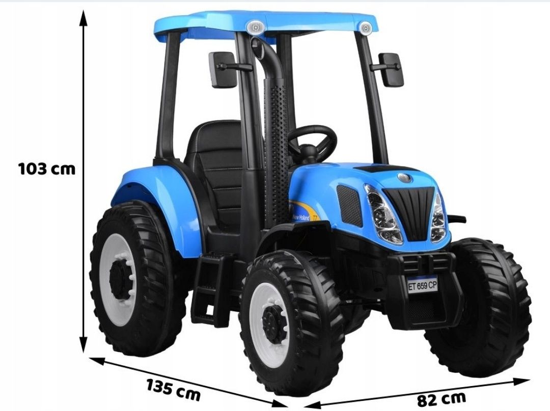 Traktor na akumulator Duży  New Holland 24V