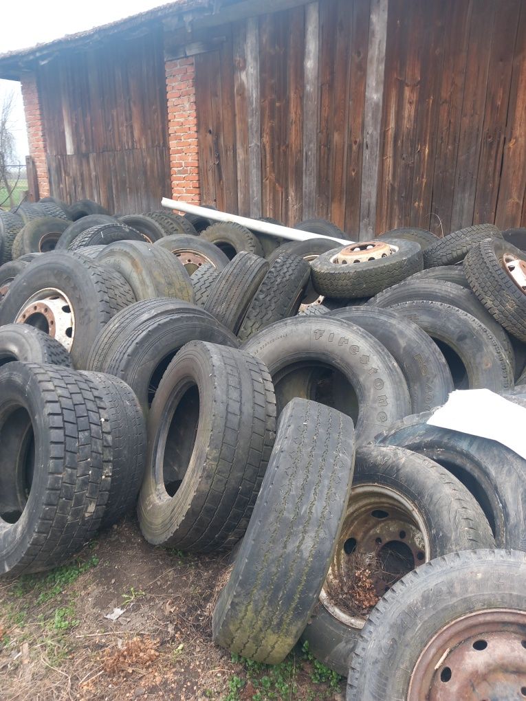 Opony i felgi do samochodów cieżarowych i wózków widłowych 150zl