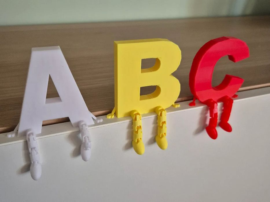 Letras Articuladas Flexíveis (A-Z, Ñ)